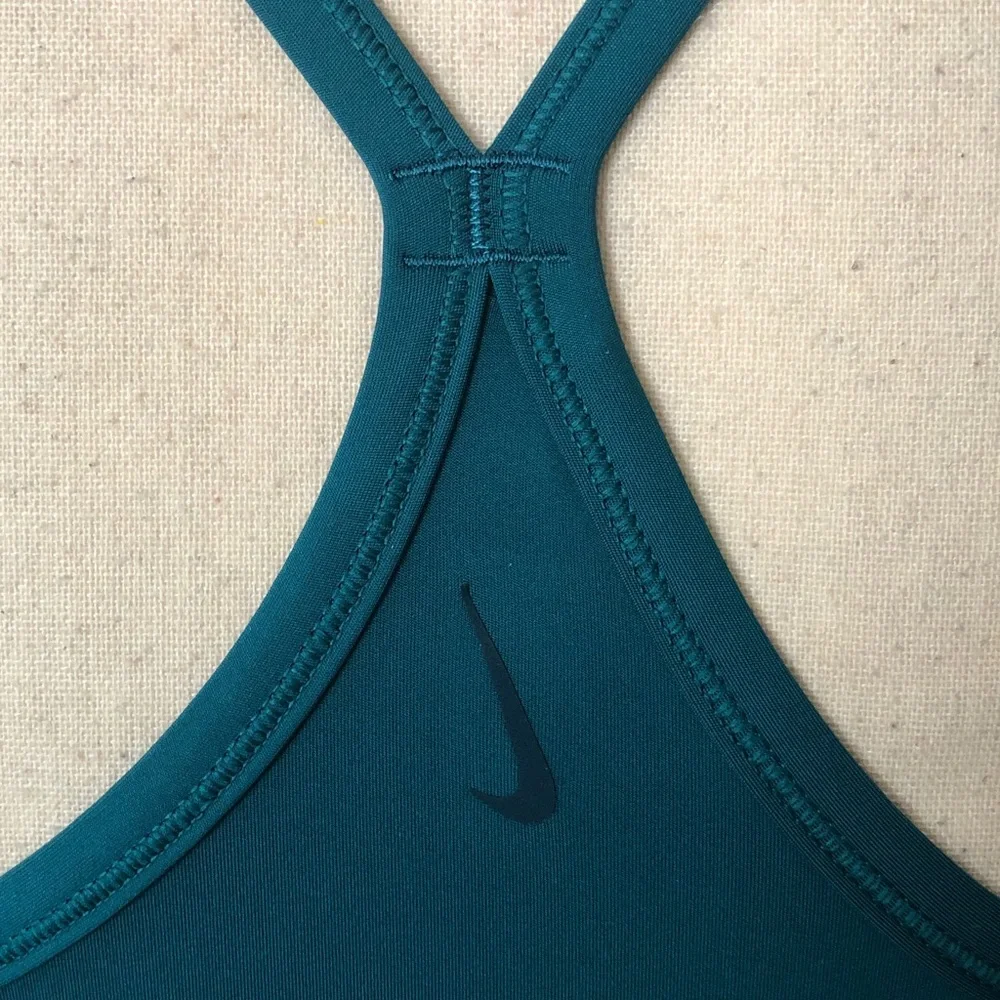 NIKE Yoga Dri-FIT Indy Teal Sports Bra | M
